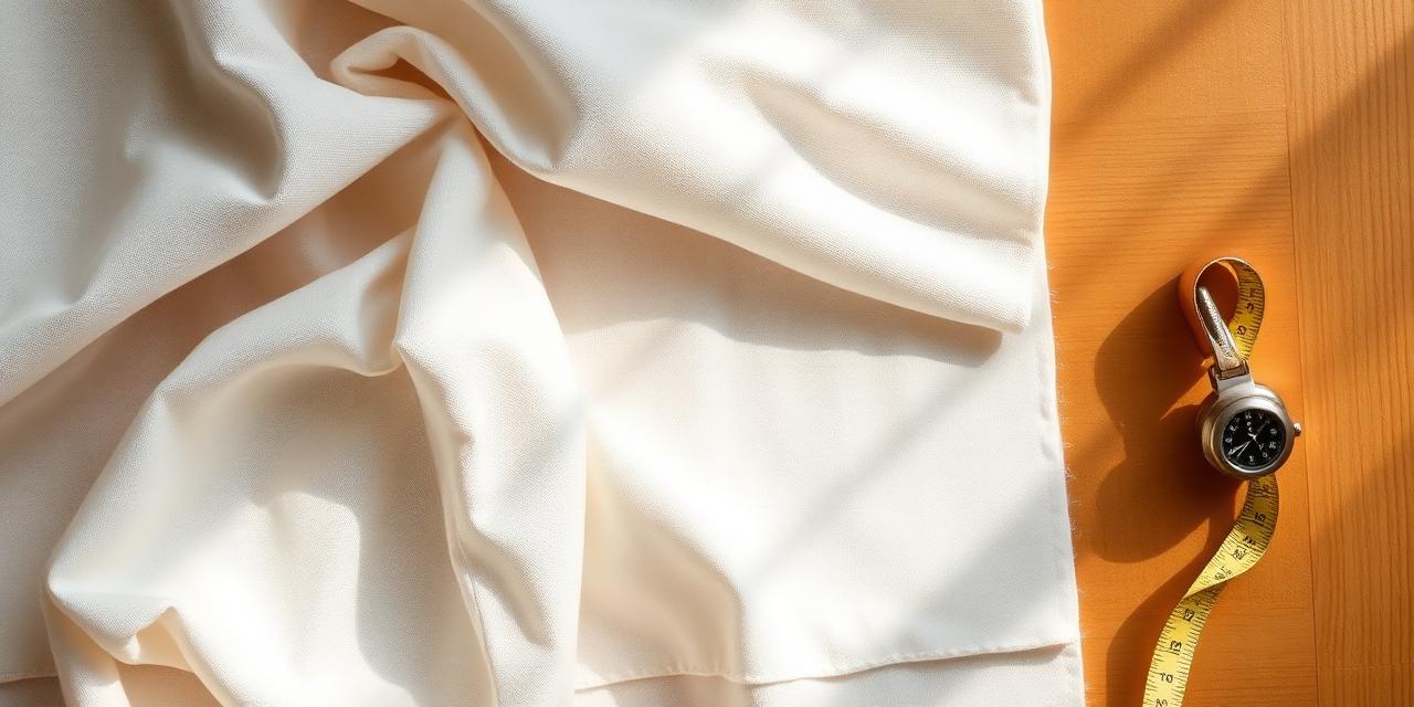 Light summer fabric swatches with tape measure